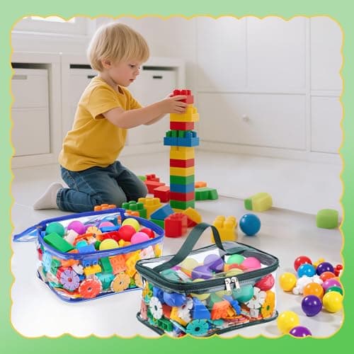 4 Pack Clear Toy Storage Bags, PVC Waterproof Toy Organizer, Colorful — view 4