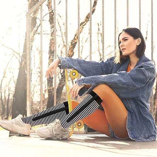 Asudaro Zip Compression Stockings, Cold Protection Thermal Socks Women'S Thermal Socks Winter Socks Hiking Socks Unisex Thermal Socks For Athletics, Running, Flight, Travel, 3 Pairs — view 2