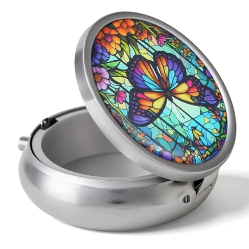 Sibba Portable Pill Case,Small Medicine Box,Pocket Pill Container,Butterfly