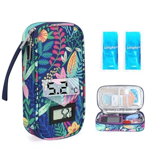 YOUSHARES Insulin Cooler Travel Case with Temp Display for Monjaro Pens