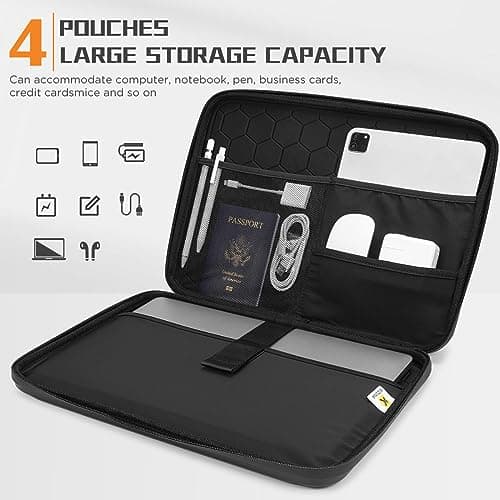 KIZUNA Laptop Case bag 13 Inch Shoulder Sleeve Hard Shell Briefcase For MacBook Pro 14 M4 M3/13.6" 13" MacBook Air M3/Yoga Slim 7x/IdeaPad Flex 5 Gen 8 14"/ThinkPad X13 L13 E14/14.5" XPS 14,Black — view 4