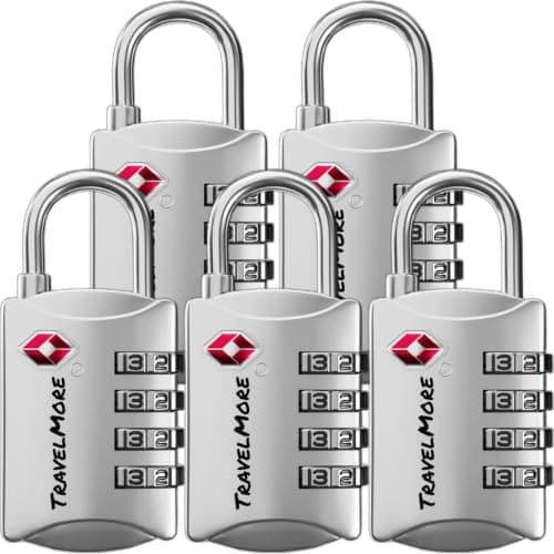 TravelMore TSA Approved Luggage Locks, Travel Padlocks for Suitcases