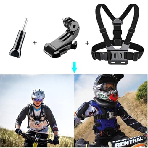 YEHOLDING 13 in 1 Accessories for Gopro,Action Camera Accessory Kit Compatible with GoPro Hero 13 12 11 10 9 8 Max 7 6 5 Black SJ4000 and Other Camera — view 3