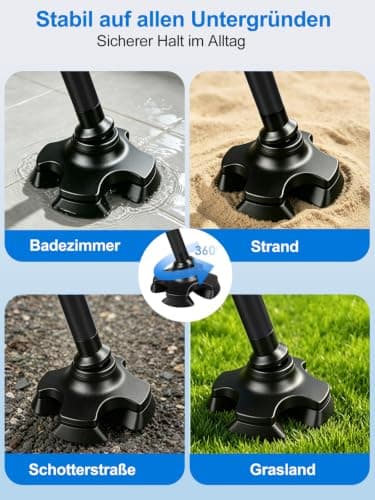 Adjustable Walking Sticks for Women and Men with Second Handle for Standing — view 6