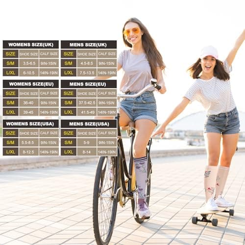 Zuimei 6 Pairs Compression Socks for Women Men — view 2