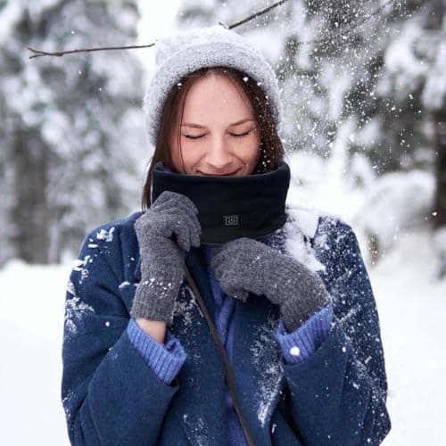 Electric Heating Scarf - Winter Neck Warmer Heated Scarf - Tube Scarf Winter for Men and Women - USB Charging Electric Heated Winter Scarf with 3 Temperature Modes for Cold Weather, black, Siehe — view 3