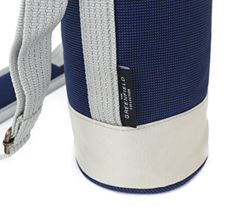 Greenfield Collection Insulated Solo Wine Bottle Cooler Bag for Picnic, Camping and Beach with Adjustable Carry Strap, Navy Blue — view 4