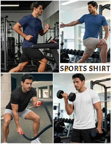 TACVASEN Sun Protection Tshirts for Men Quick Dry Swim Shirt Gym Workout Training Hiking Casual Tops Blue Grey,XL — view 2