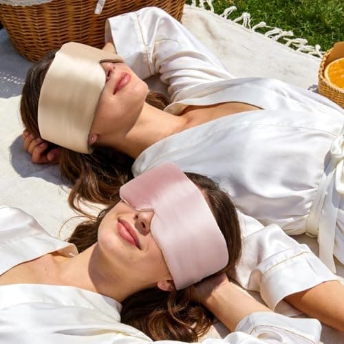 HIDOLL Blackout Silk Sleep Eye Mask for Women Men 100% Natural Mulberry — view 5