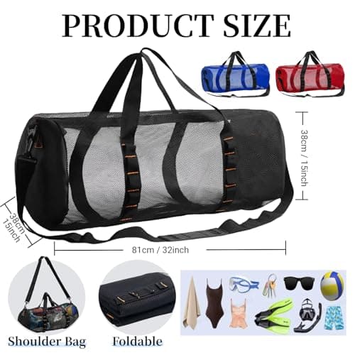 kokkoya Mesh Dive Duffle Bag for Scuba and Wetsuits Diving Equipment Mask — view 4