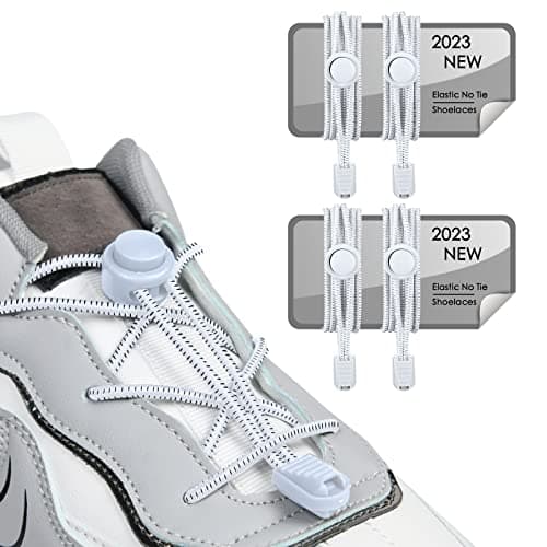 flintronic Elastic No Tie Laces, Adjustable Tieless Shoelaces with Strong Lock for Adults and Kids, No-Tie Shoe Laces for Sneakers, Hiking Boots and Casual Shoes, 4-Pack, One Size Fits All — view 2