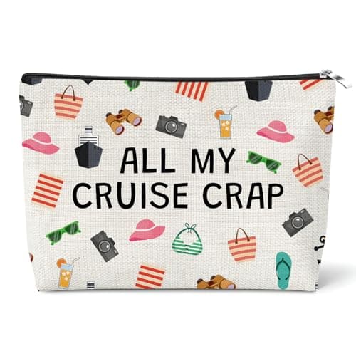 Cruise Makeup Bag Cruise Trip Vacation Gift Summer Vacation Travel Gift for Beach Life Cosmetic Bag Beach Lovers Summer Gifts for Bestie Sister Friends Birthday Graduation Present Toiletry Pouch