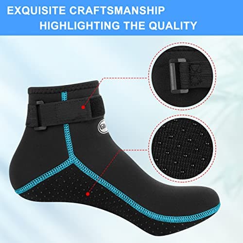 Gimilife Swimming Socks for Men Women, 3MM Neoprene Socks Wetsuit Diving Socks Thermal Water Socks Swim Socks for Beach Activities Scuba Swim Diving Snorkel Surfing — view 6