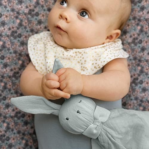 Elodie Details cozy Baby Comforter Cuddle Blanket Blinkie, essentials for Infant Babies and Toddlers, Newborn Gifts for Birthday Baby Shower in 100% Oeko-Tex Extra Soft Organic Cotton - Mineral Green — view 5
