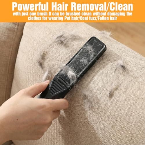 4 Pack Foldable Lint Brush for Clothes, Portable Travel Size Lint Remover Brush Reusable Mini Lint Remover Brushes Compact Lints Removal Tool for Sofa Clothes Pet Hair — view 5