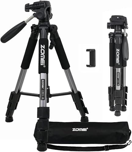 ZOMEI Q111 55-inch Smartphone Flexible Aluminum Travel Tripod(Silver)