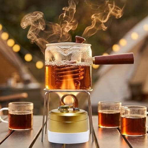Mini Spirit Burner Alcohol Stove Small Camping Portable Copper Lightweight Alcohol Stove With Stand Windproof for Hiking Fishing Outdoors Picnic with Mesh Bag (01# Gold, Small/ 5.8 × 5.8 × 2) — view 3