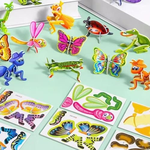Durdiiy 50Pcs 3D Puzzle Set, Educational Paper Jigsaw — view 4