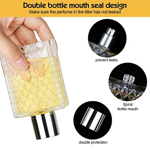 Ysimple 100ml Refillable Perfume Atomiser, Clear Glass Travel Spray Bottle — view 3