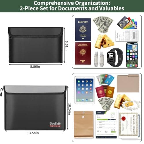 DocSafe Fireproof Document bag Set for A4 Files,Heat Insulated & Waterproof — view 4