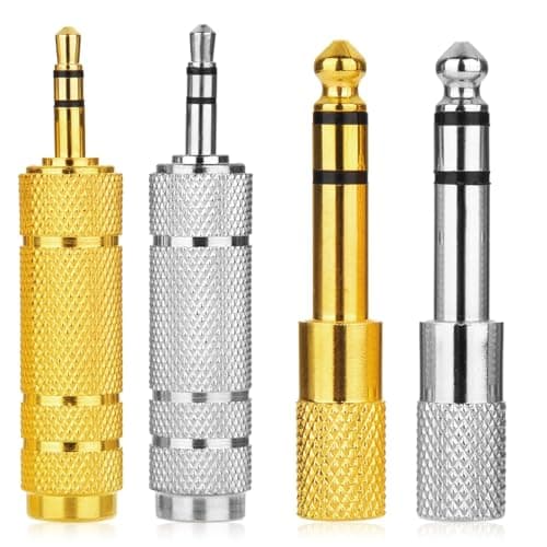 YHTCC 4 PCS Headphone Jack Adapters, Female & Male Adapter Each Two