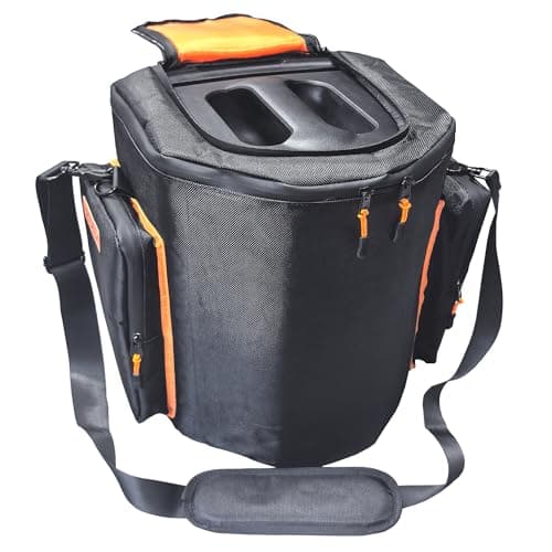 BXAXGX Shoulder Bag Travel Case for EON ONE Compact All-in-1 Personal PA System Portable Speaker w/Pockets for Microphone, Transmitter, Tablet, Power Cord, Spare Battery Accessories(Nylon Bag)