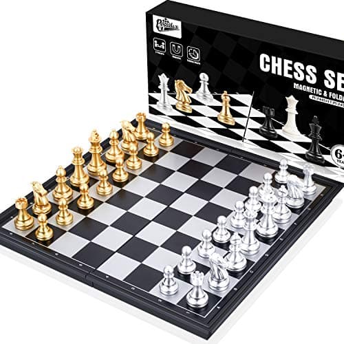 Peradix Travel Chess Board Set - Magnetic Chess Pieces, Portable/Foldable Board, Educational Toys for Kids/Adults, Traditional Game Gift, 2 Players, Ages 7+ — view 6
