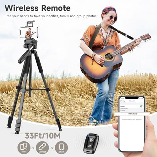 JOILCAN iPad Tripod for Phone, 68" Lightweight Camera Tripod for Tablet — view 6