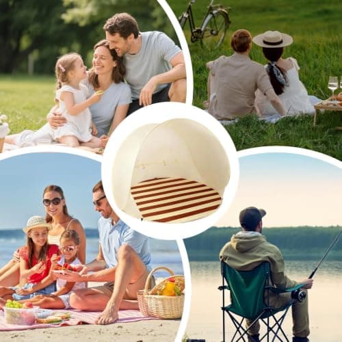 Pop Up Portable Beach Canopy Sun Shade Shelter for 3-4 Person UPF 50+ — view 4