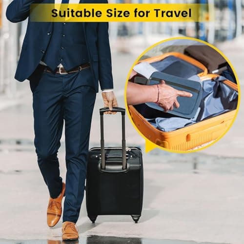 Toiletry Bag, Large Full Size Toiletry Bag, Travel Wash Bag Water-Resistant Gym Shaving Organiser Bags, Shower Bathroom Makeup Bag with Handle (Blue) — view 5
