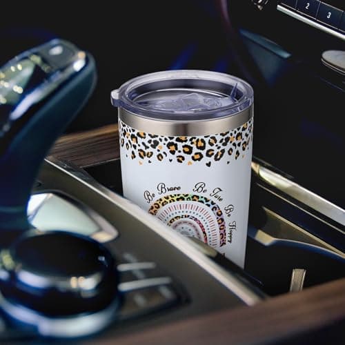 saerryor Leaving Gifts for Women,Inspirational Coffee Cup with Straw Lid — view 5