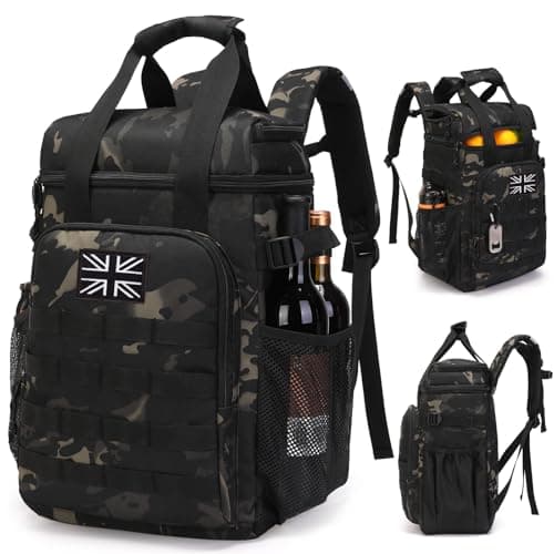 Tactical Backpack Cooler,Lunch Backpack for Men Adults Work with Handle,Soft Cooler Backpack Insulated Water Resistant Leak Proof