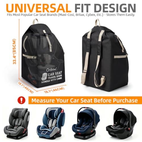 Orzbow Car Seat Travel Bag, Universal Car Seat Bag for Airplane — view 2