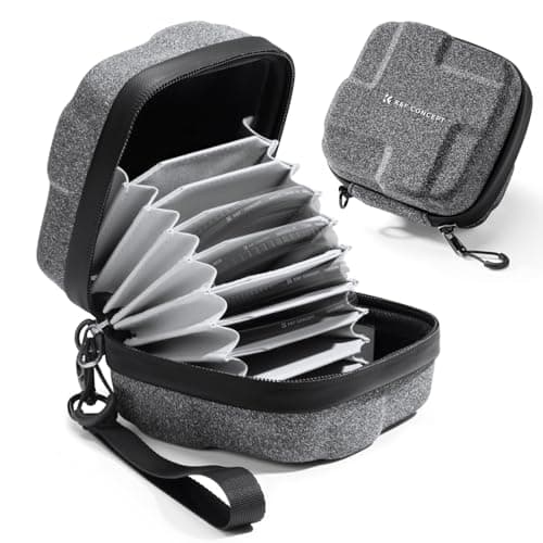 K&F CONCEPT 10 in 1 Lens Filter Case, Filter Bag Up to 82mm, Waterproof