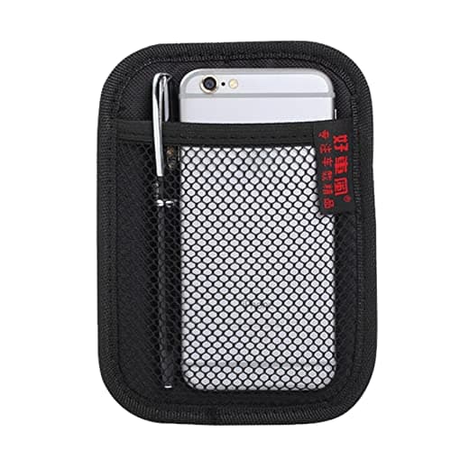Fivetoo Mesh Phone Holder For Car | PU Leather Storage Net Pocket Holder | Car Storage Pocket, Storage Netting Pouch For Mobile Phones, Umbrellas, Cards, Keychains