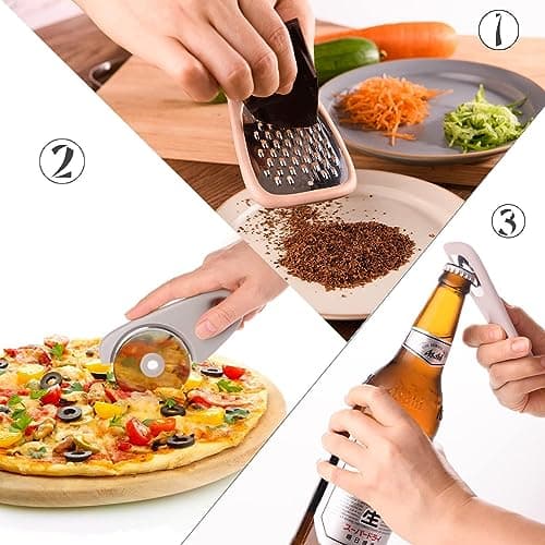 6‑Piece Stackable Kitchen Gadgets Set, Stainless Steel — view 6