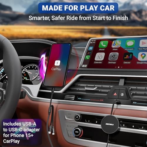 KINETIWELD 6-in-1 Multi Charger Cable with Aluminum Alloy Panel - 66W PD USB-C Fast Charger, CarPlay Enabled Data Sync Cable for Phone, Laptop, Tablet, and Car Use - Black — view 5