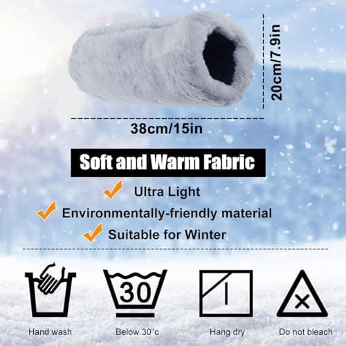 Winter Hand Muff - Plush Furry Hand Warmer, SoftsCold Weather Muffler | Luxury Insulated Hand-Sleeve Accessory with Comfortable Cover for Outdoor Winter Activities and Travel — view 6