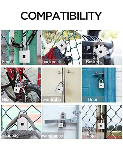 AICase Bluetooth Padlock - Fingerprint Lock, Smart Keyless Biometric Lock for Luggage, Suitcase, Backpack, Bike, School & Gym Lockers — view 6