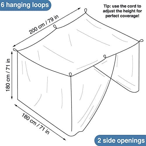Mosquito Net for Queen & King-Size Beds - 2-Side-Opening Bed Canopy — view 4