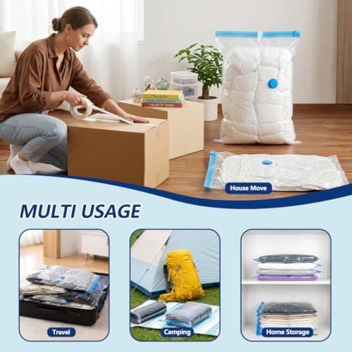 20 Pack Vacuum Storage Bags, 4 Sizes, Space Saver Bags for Clothes — view 5