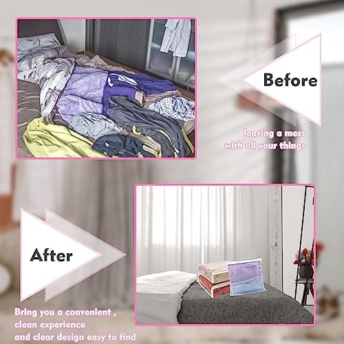 Sibosen 20 Pcs Clear PVC Zippered Clothes Storage Bags,26 x 26 x 6 cm Clothes Blankets Storage Bags for Sweater Clothes Bed Sheet Quilt Organizer with Zipper for Closet Linen Sweater Bed Sheet — view 4
