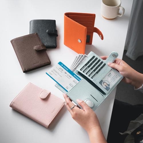 VULKIT Dual 2 Passport Holder Compatible with Airtag RFID Wallet — view 2