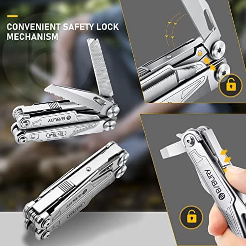 BIBURY Multitools, Upgraded Multi Tool Pliers Stainless Steel EDC Tool — view 6