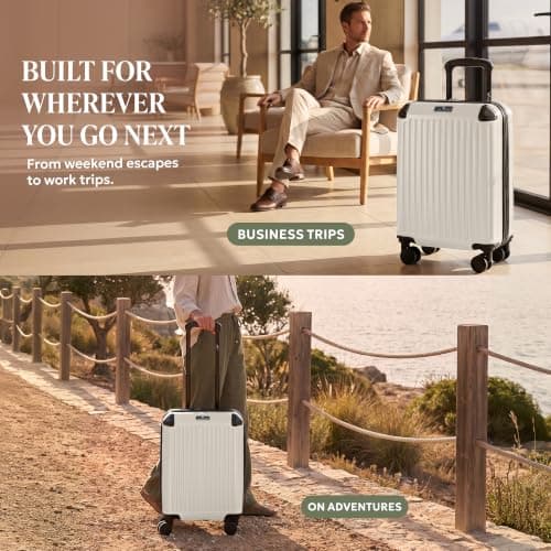 LUGG 40cm Sky Rover Underseat Cabin Bag – Ryanair & EasyJet Approved Carry-On Suitcase, Lightweight and Durable ABS Hard Shell, 360° Smooth Spinner Wheels, Water-Resistant, 40x30x20cm, 5 Year Warranty — view 4
