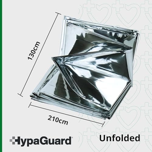 Safety First Aid HypaGuard Pack of 6 Foil Survival Blankets — view 5