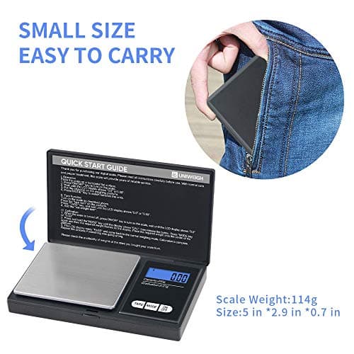 UNIWEIGH Gram Scale,200 gx0.01 g(7.05 oz x 0.001 oz) Digital Pocket Scale — view 4