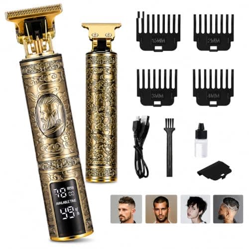 Hair Clippers Men Professional Beard Trimmer, T-Blade Precision Outliner