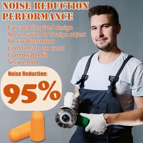 10 Pairs Soft Foam Ear Plugs- 38db Noise Reduction Sponge Earplugs for Sleeping Noise Cancelling Reusable Ear Plugs Hearing Protection for Sleep, Travel, Work, and Study, Flying, Loud Noise — view 4