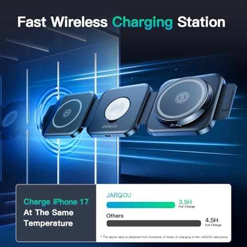 3 in 1 Foldable Wireless Charging Station for Apple, Mag-Safe Compatible — view 3